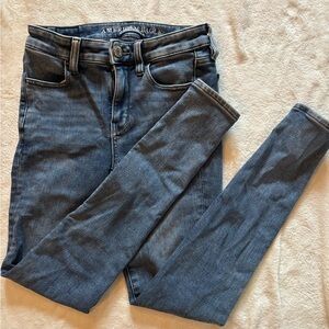 American Eagle Outfitters Women's Dark Blue Skinny Jeans